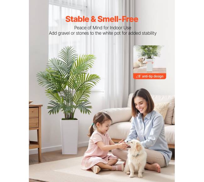 121 cm dirbtinės arekos palmės su vazonu2