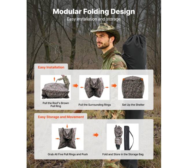 Permatoma medžioklės slėptuvė 4-5 žmonių5