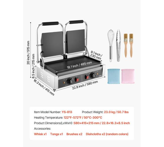 Komercinė panini presas grilio sumuštinių gaminimo aparatas6