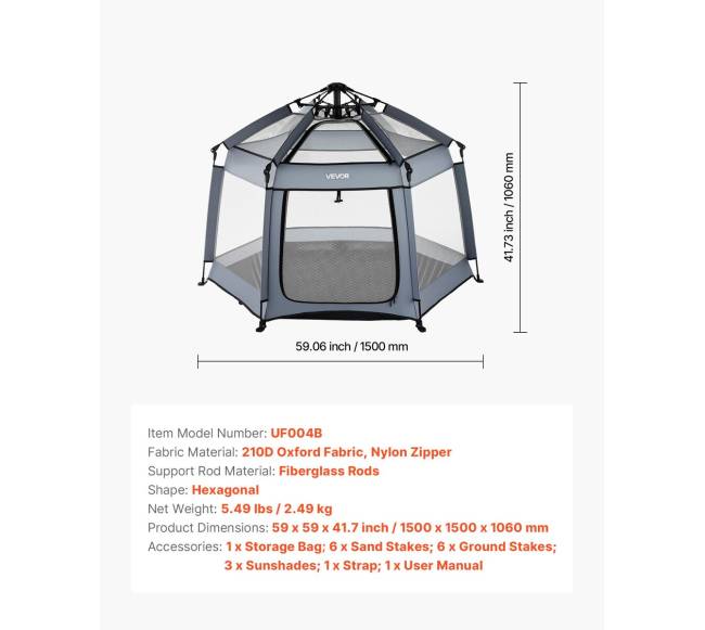 Nešiojama vaikiška tvorelė su UPF 50+ apsauga6