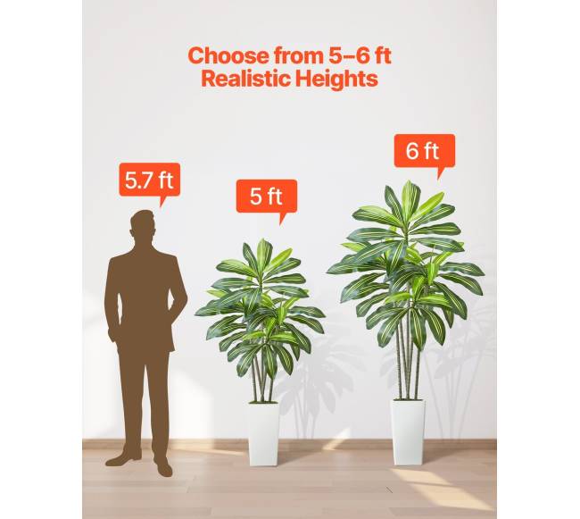 Dirbtinė Dracena su baltu vazonu5