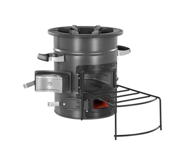 Kempinginė raketinė krosnelė su dvigubomis durimis0