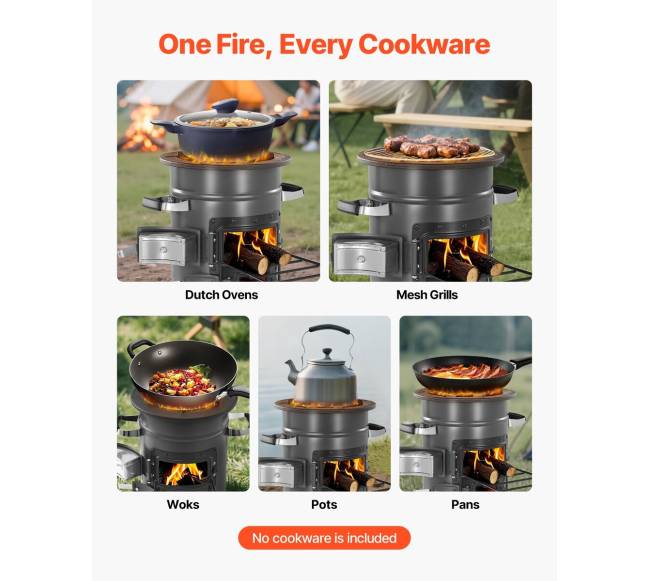 Kempinginė raketinė krosnelė su dvigubomis durimis5