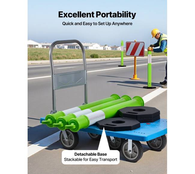 Trys eismo atskyrimo stulpeliai 1140 mm3