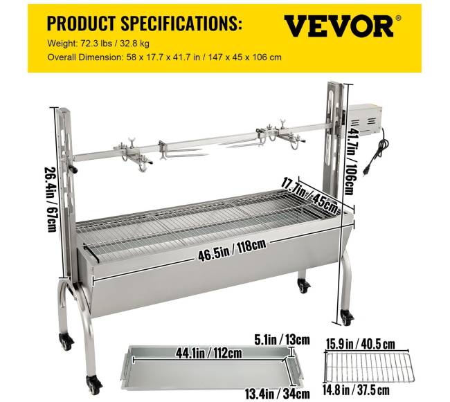 Nerūdijančio plieno grilis su varikliu6