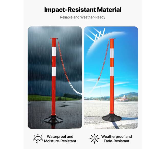 3 eismo ženklų stovai su grandinėmis4