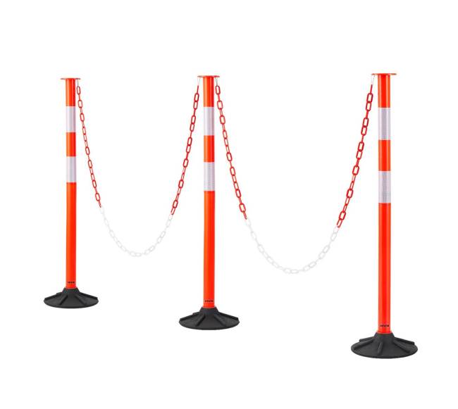 3 eismo ženklų stovai su grandinėmis9