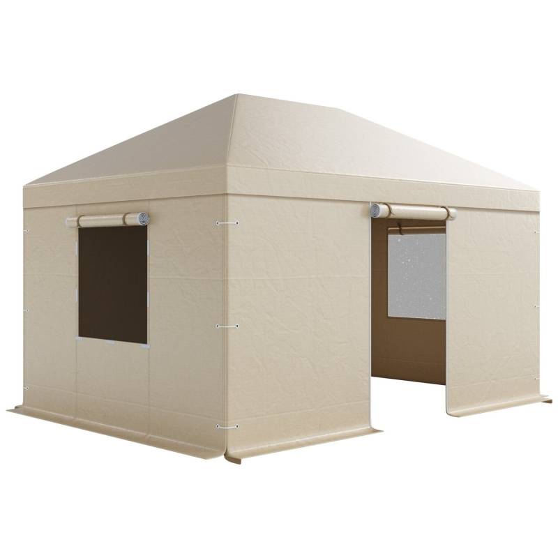 Žiemos pavėsinės uždangalas su sienelėmis ir langais0