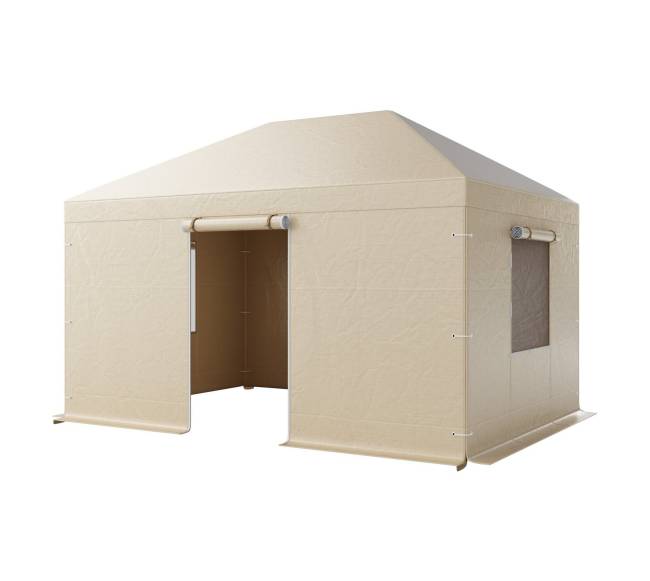 Žiemos pavėsinės uždangalas su sienelėmis ir langais8