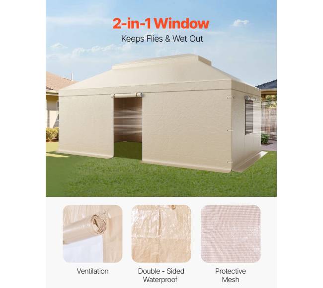 Žiemos pavėsinės uždangalas 3,66 x 6,10 m kietviršėms pavėsinėms4