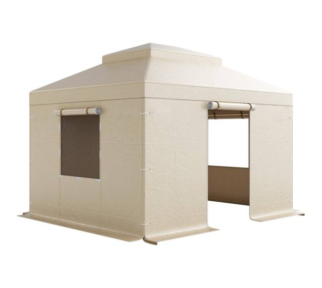 Žiemos pavėsinės uždangalas 3.05 x 3.65 m kietiems stogams0