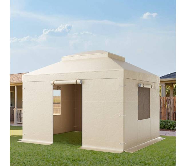 Žiemos pavėsinės uždangalas 3.05 x 3.65 m kietiems stogams7