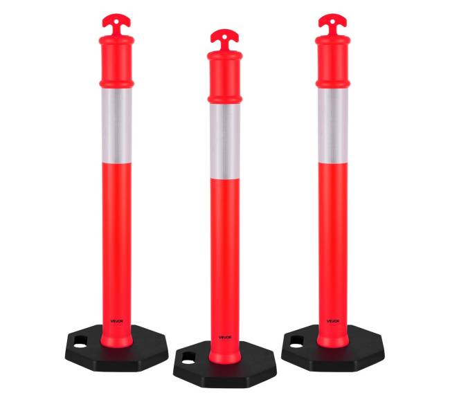 3 vnt. kelio stulpeliai su atšvaitais, 1140 mm0