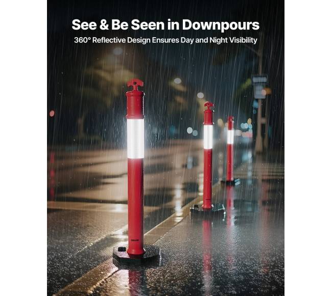 3 vnt. kelio stulpeliai su atšvaitais, 1140 mm1