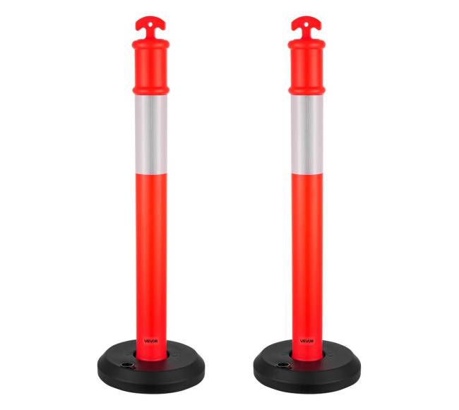 2 vnt. šviesą atspindinčių stulpelių su užpildu0