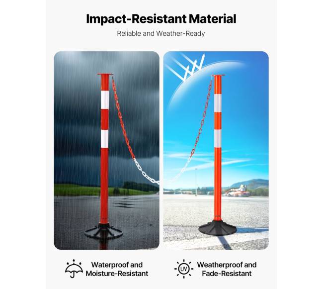 Kelių atskyrimo stulpeliai su svoriu, 4 vnt.4