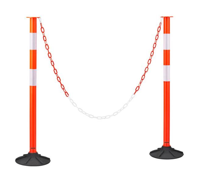 2 eismo atitvarų stulpai su svoriu0