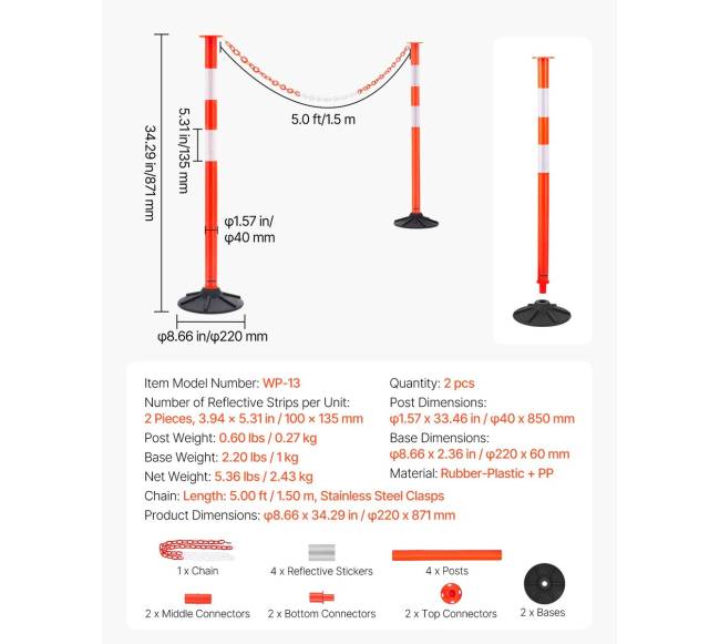 2 eismo atitvarų stulpai su svoriu6
