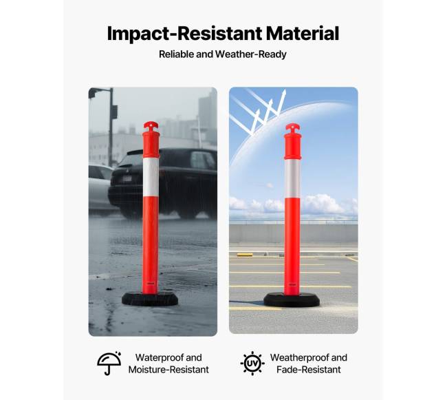 3 raudoni eismo žymekliai su užpildomu pagrindu4