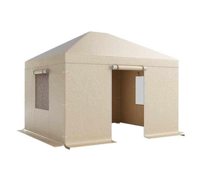 žieminė pavėsinės danga su šoninėmis sienomis0