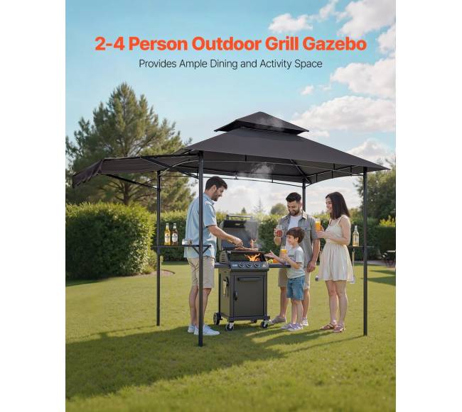 Grilis pavėsinei, 2.43 x 1.5 m, dvigubas stogas1