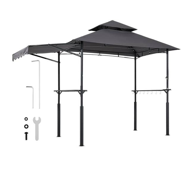 Grilis pavėsinei, 2.43 x 1.5 m, dvigubas stogas8