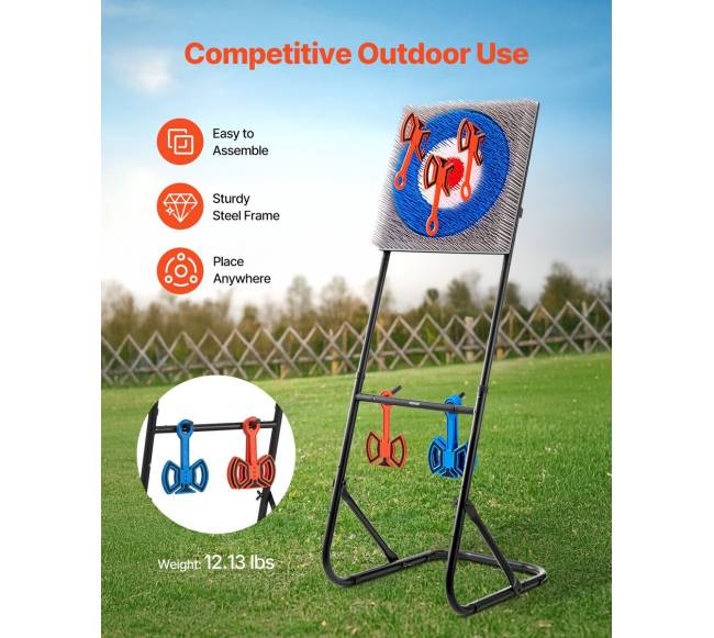 Kirvių mėtymo rinkinys su plastikiniu taikiniu1