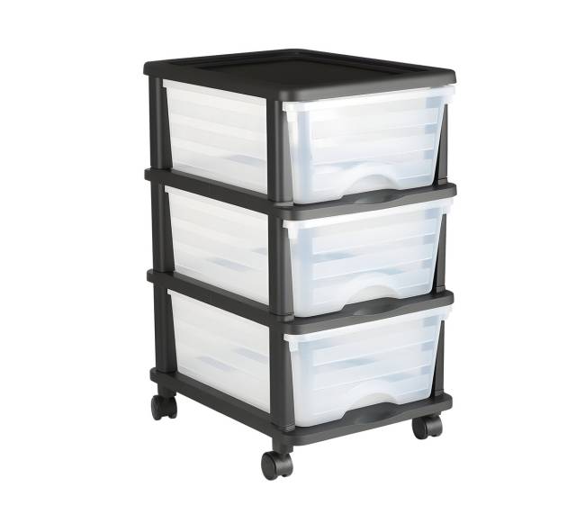 Plastikinis stalčių vežimėlis su ratukais9