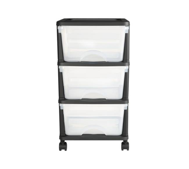 Plastikinis stalčių vežimėlis su ratukais10