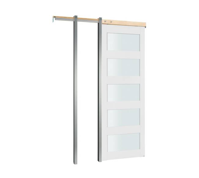 Slankiojamos durys su matiniais stiklais, 765 x 2035 mm0