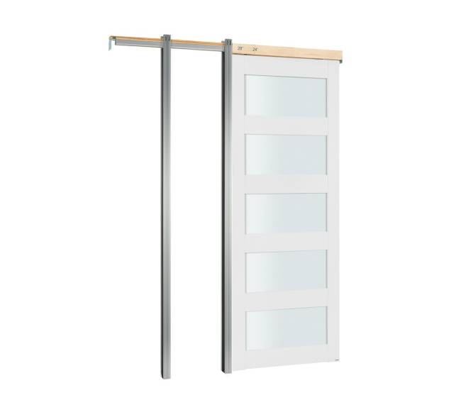 Stumdomos kišeninės durys su matinio stiklo plokštėmis0