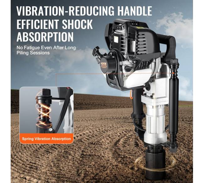 Benzininė T formos kuoliukų kalimo mašina4