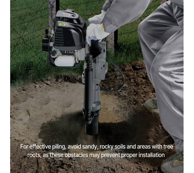 Benzininė T formos kuoliukų kalimo mašina7