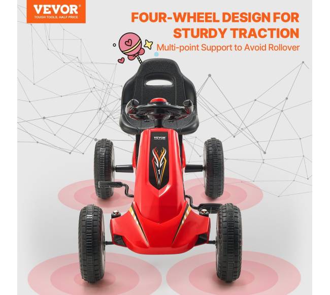 Vaikiškas pedalinis kartingas 3-8 metų vaikams1