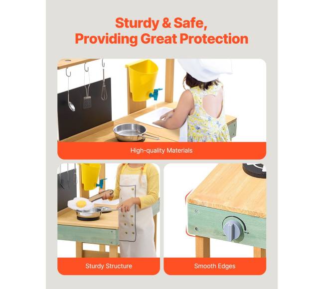 Medinė purvo virtuvėlė vaikams lauke5