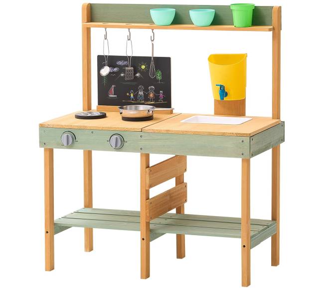 Medinė purvo virtuvėlė vaikams lauke10