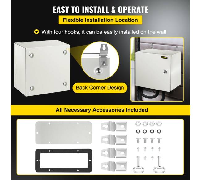 plieninė dėžė, 30 x 30 x 20 cm, IP665