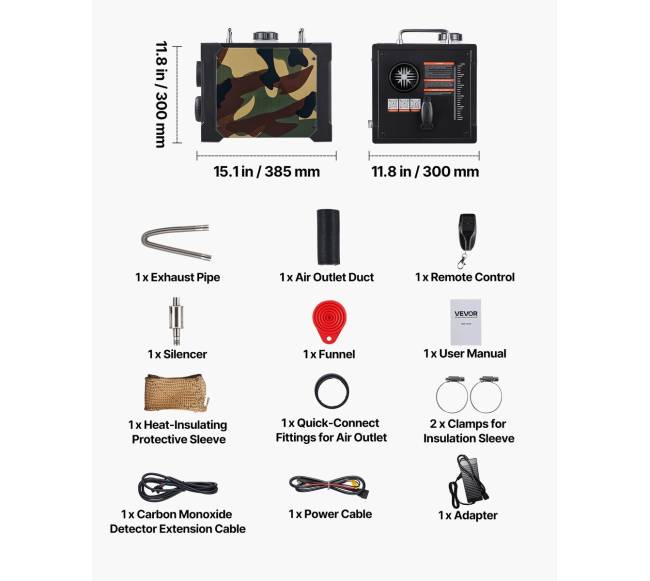 Nešiojamas dyzelinis šildytuvas 8 kW su Bluetooth6