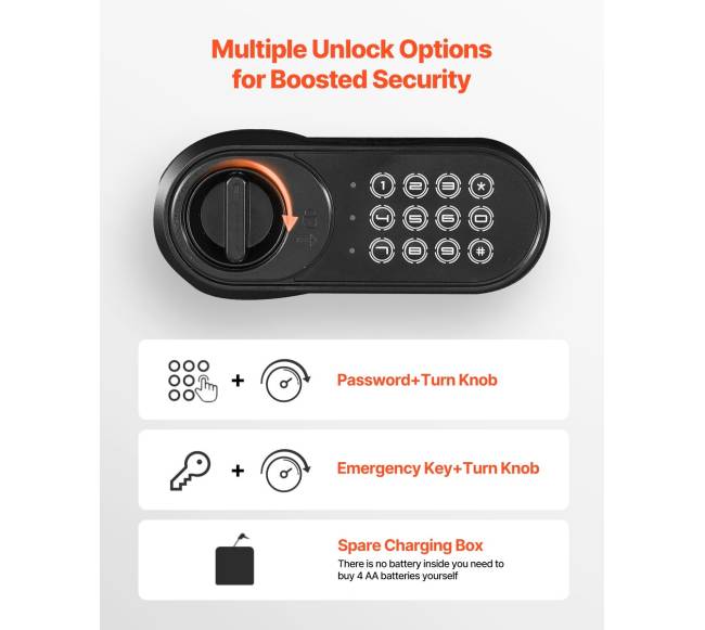 3,6 kubinių pėdų seifas su skaitmenine klaviatūra3
