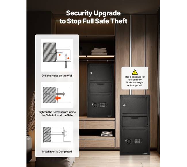 3,6 kubinių pėdų seifas su skaitmenine klaviatūra6