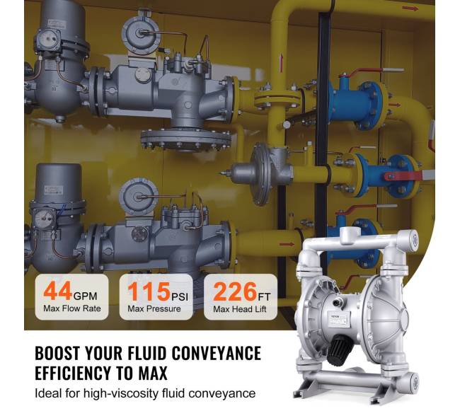 Oro varoma dviejų diafragmų pompa 44 lmin2