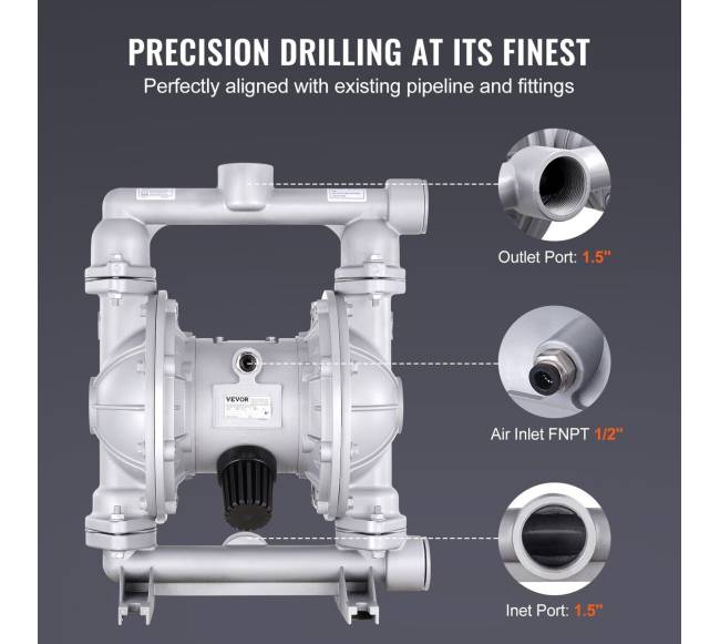 Oro varoma dviejų diafragmų pompa 44 lmin3