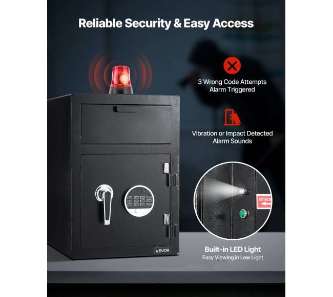 Didelės talpos skaitmeninis seifas su skaitmeniniu klaviatūra5