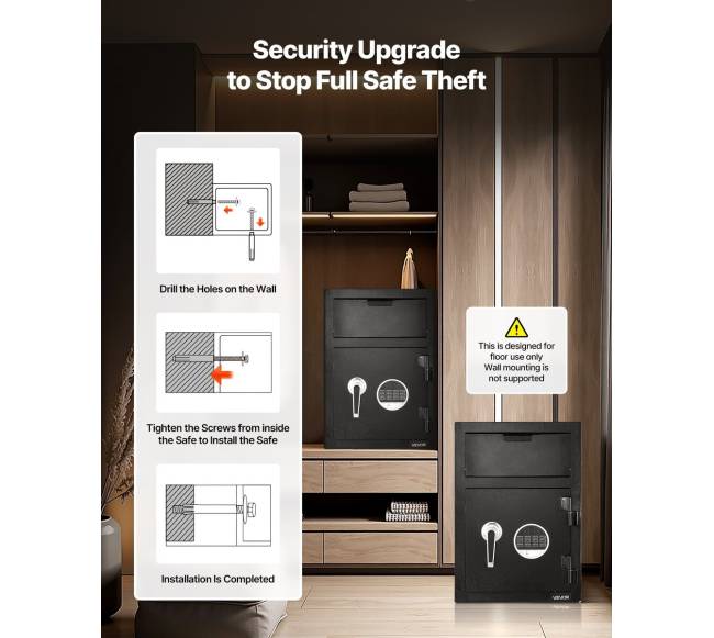 Didelės talpos skaitmeninis seifas su skaitmeniniu klaviatūra6