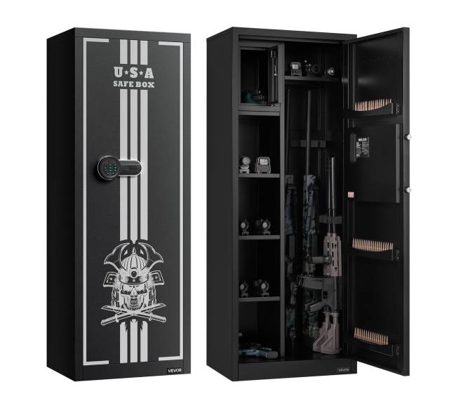 4 vietų ginklų seifas šautuvams ir pistoletams0