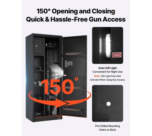 4 vietų ginklų seifas šautuvams ir pistoletams5