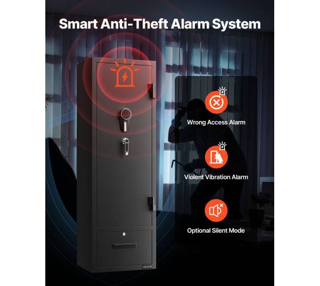 4 vietų seifas ginklams, spintelė šautuvams ir pistoletams3