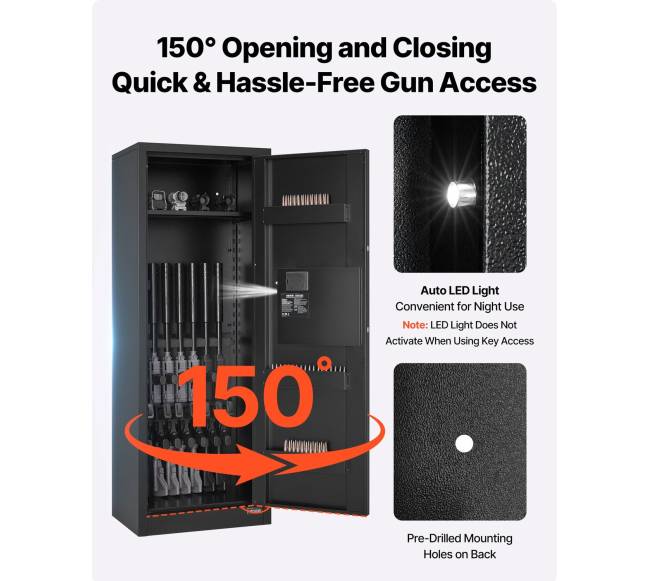 Šautuvų ir pistoletų seifas, 6-8 vietos5