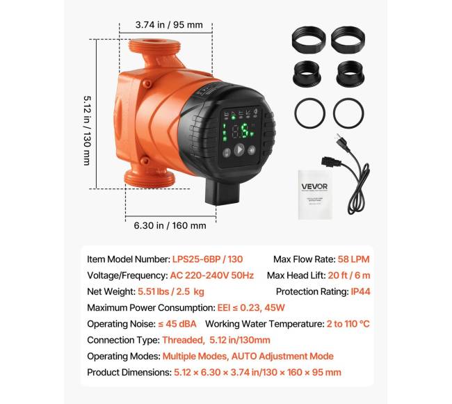 LPS25-6BP130 aukštos kokybės cirkuliacinis siurblys6