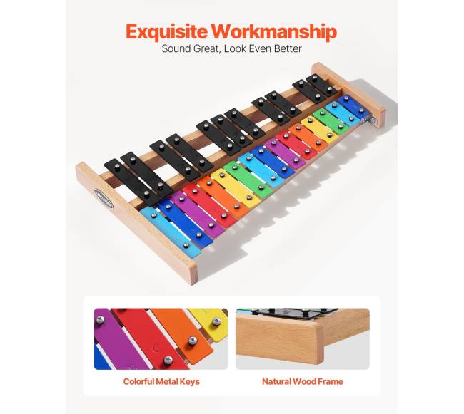 Glockenspiel ksilofonas, 27 natų3